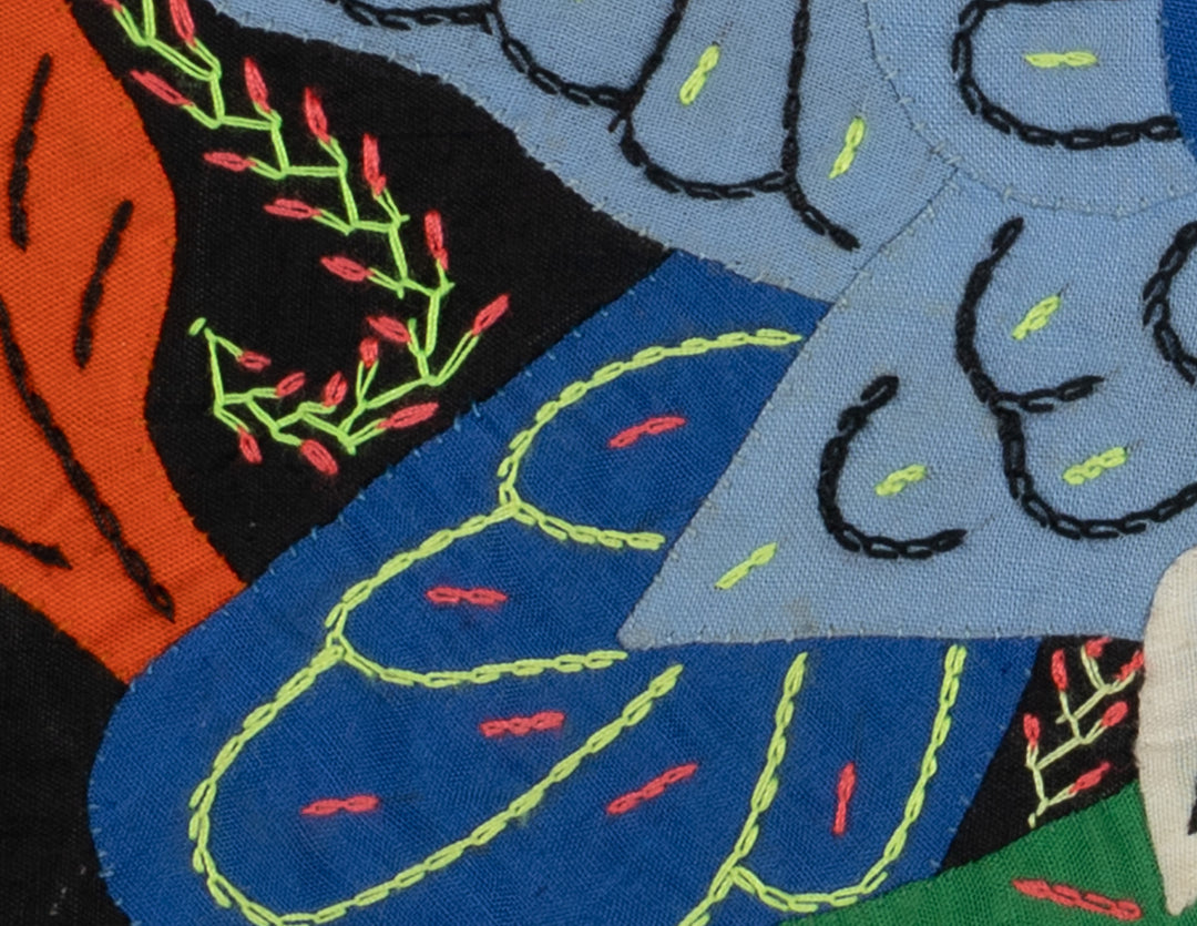 Multi-Color Bird Blue And Orange Molita