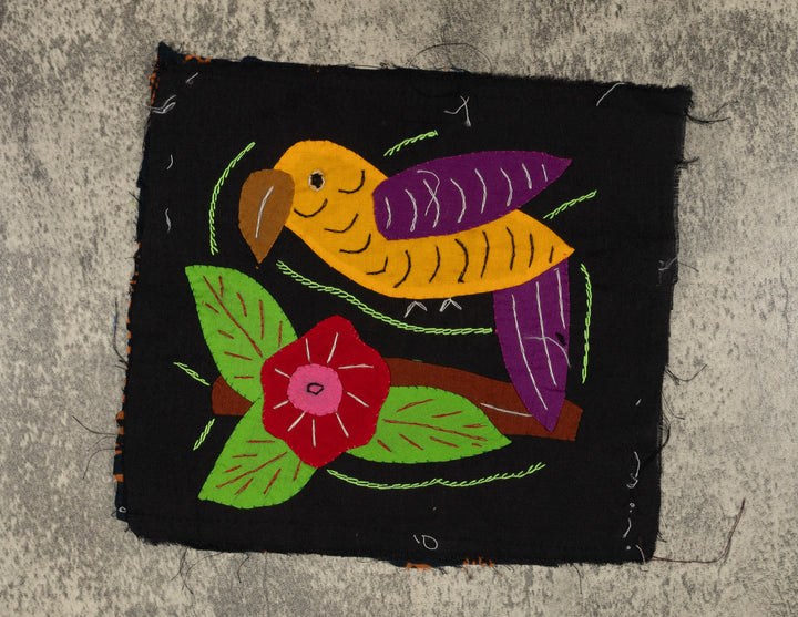 Multi-Color Parrot Bird Orange And Purple Molita