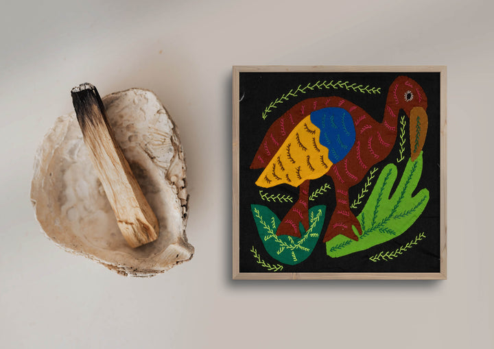 Multi-Color Water Bird Brown And Yellow Molita