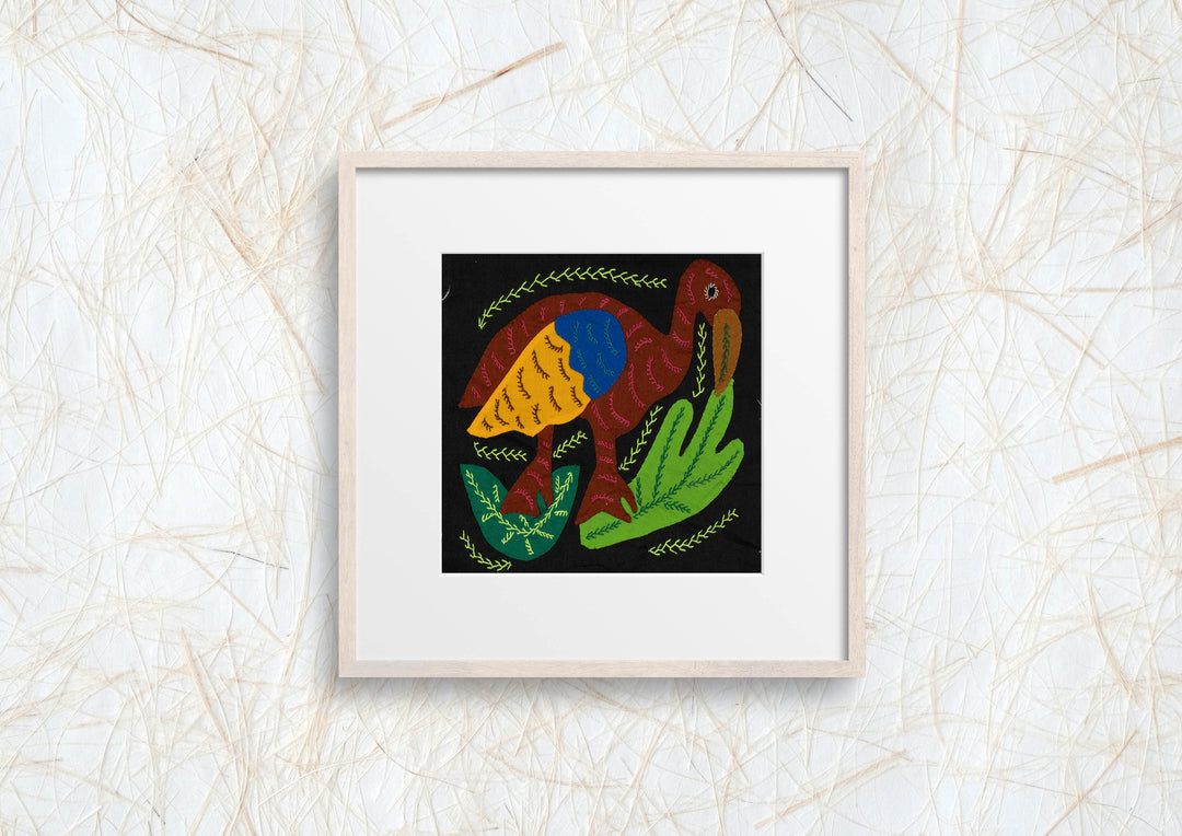 Multi-Color Water Bird Brown And Yellow Molita