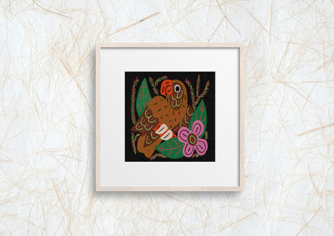 Multi-Color Parrot Bird Pink And Brown Molita