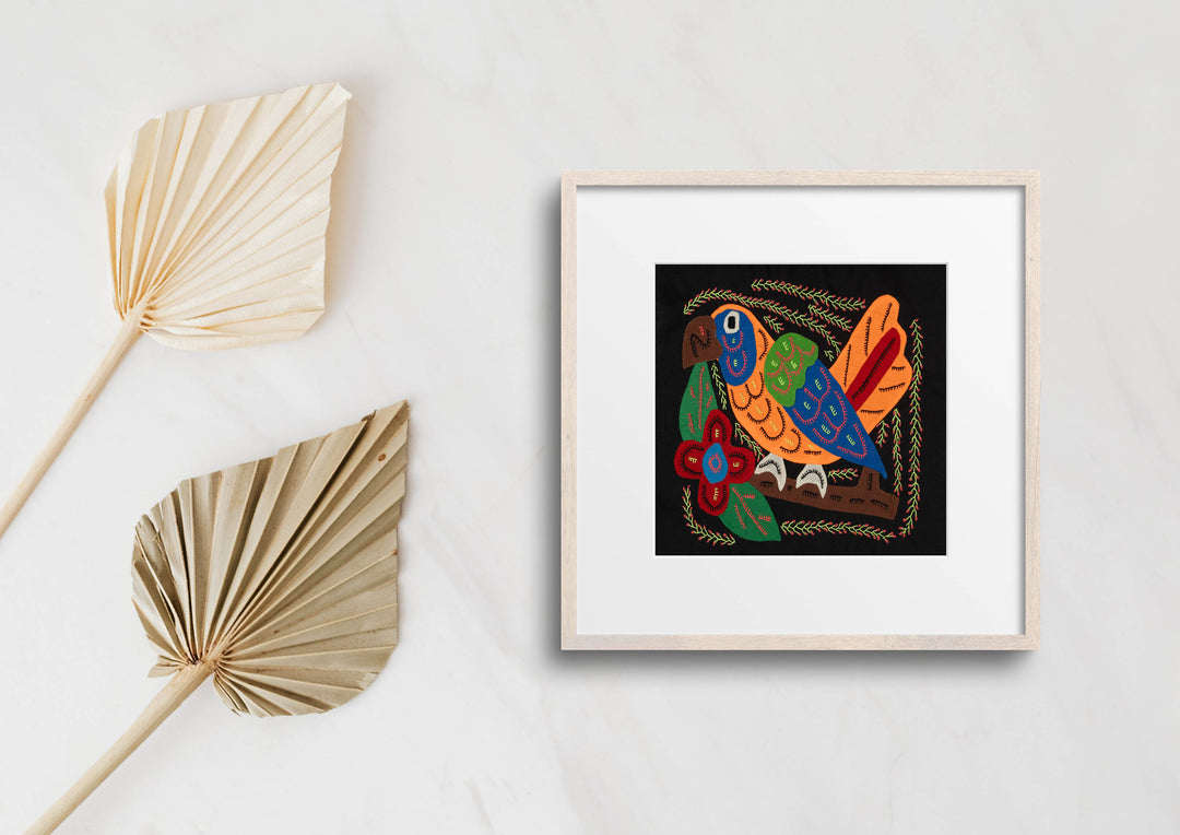 Multi-Color Parrot Bird Blue And Orange Molita