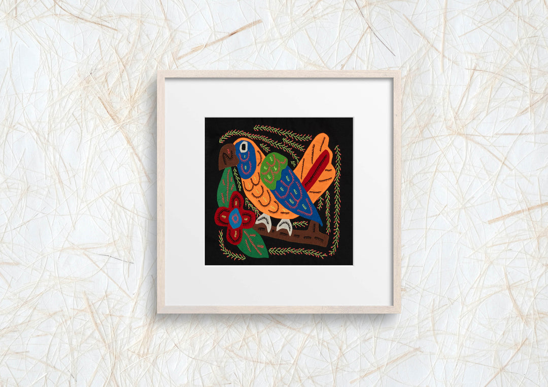 Multi-Color Parrot Bird Blue And Orange Molita