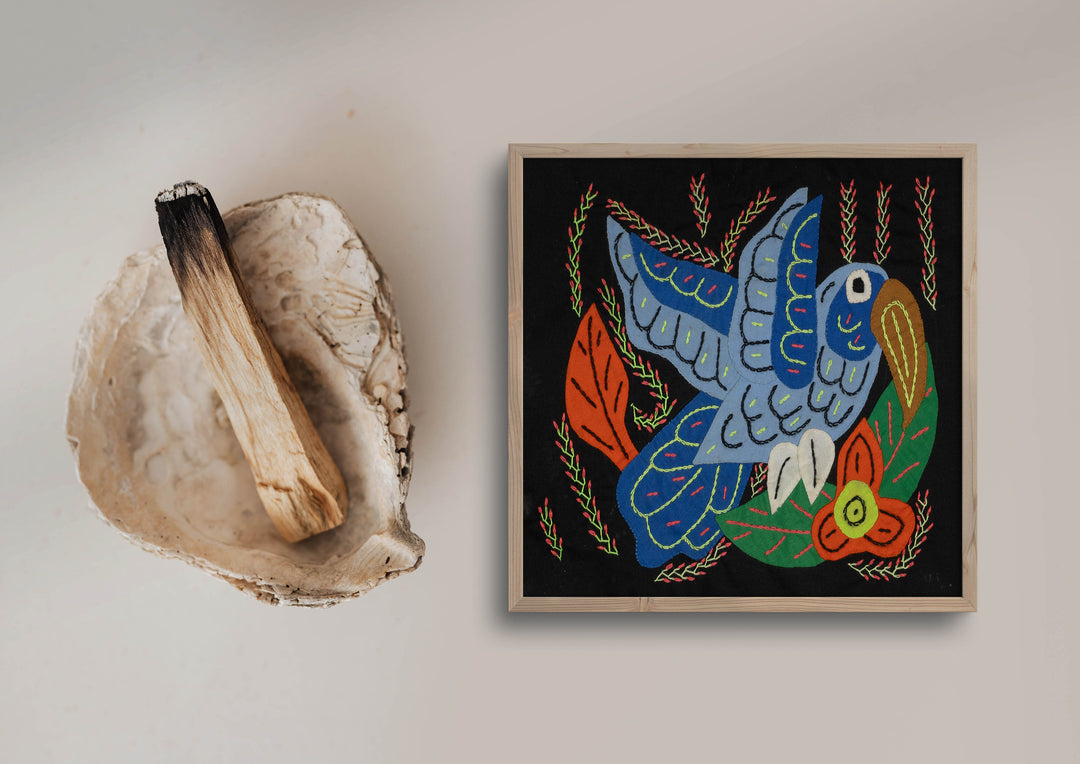 Multi-Color Bird Blue And Orange Molita