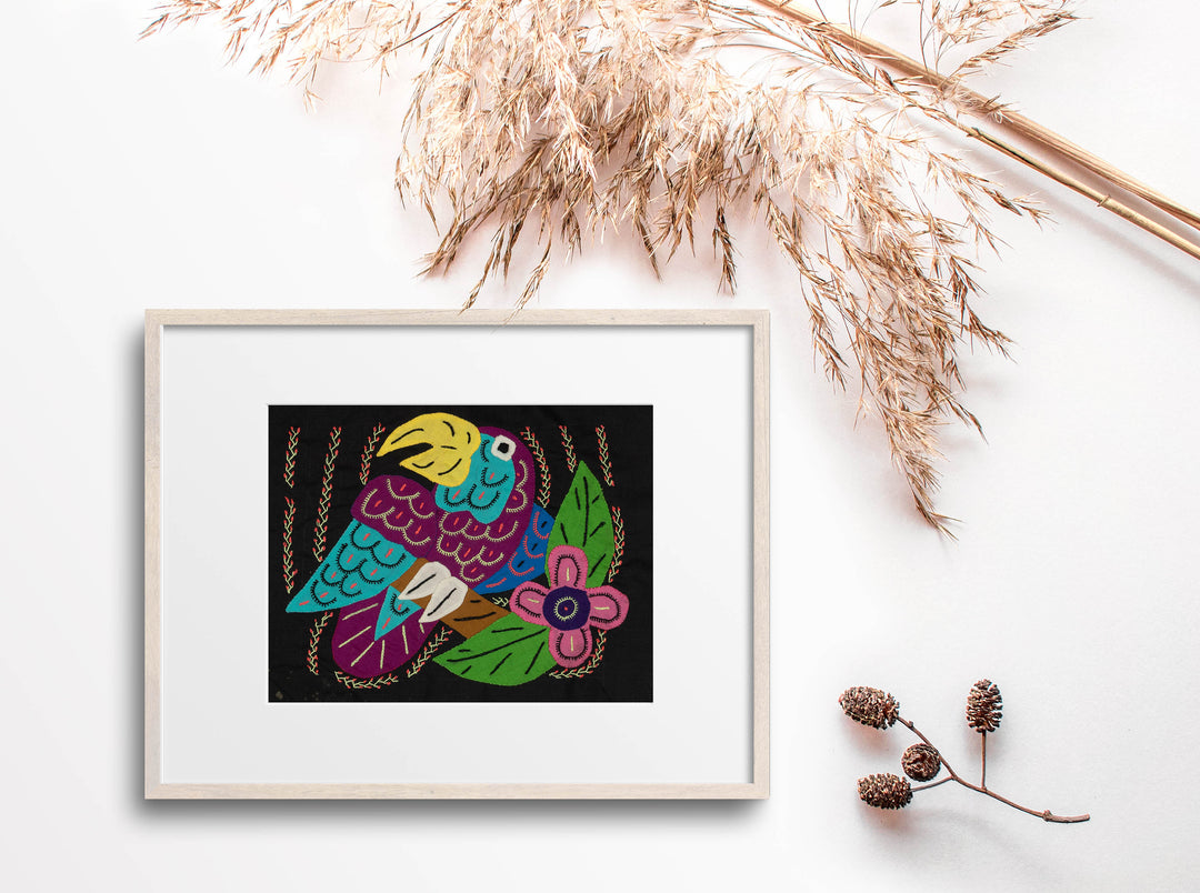 Multi-Color Bird Blue And Purple Molita