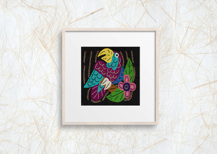 Multi-Color Bird Blue And Purple Molita