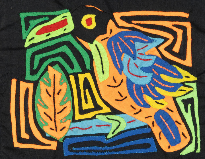 Multicolor Orange Blue And Black Bird Molita