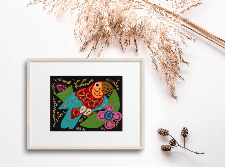 Multi-Color Parrot Bird Blue And Red Molita