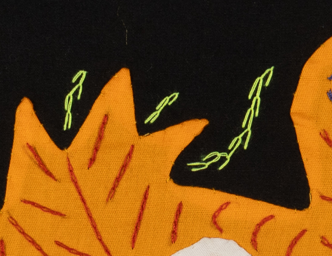 Multi-Color Parrot Bird Gold And Blue Molita