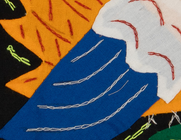 Multi-Color Parrot Bird Gold And Blue Molita