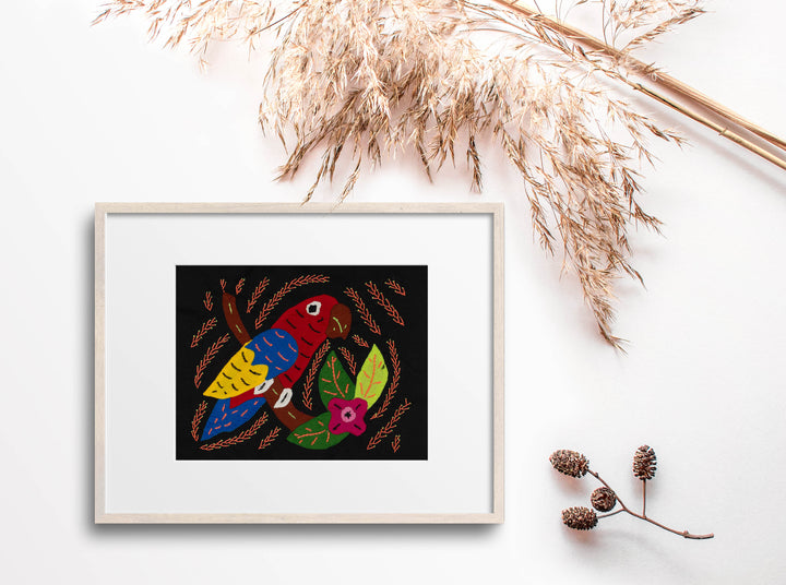 Multi-Color Parrot Bird Blue And Red Molita