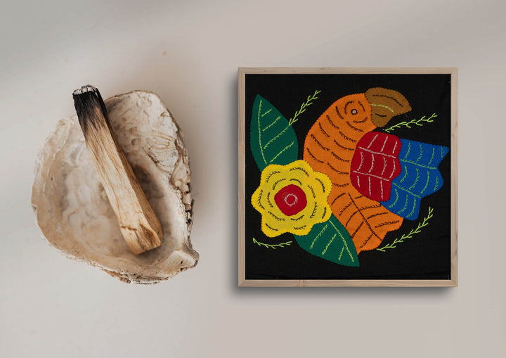 Multi-Color Parrot Bird Orange And Yellow Molita