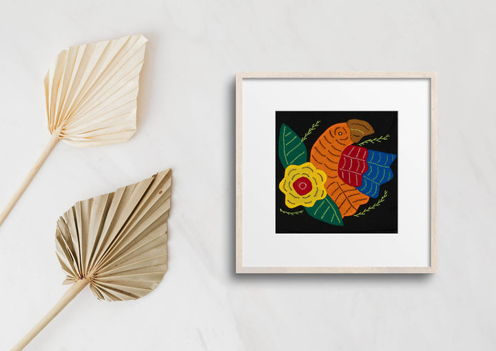 Multi-Color Parrot Bird Orange And Yellow Molita