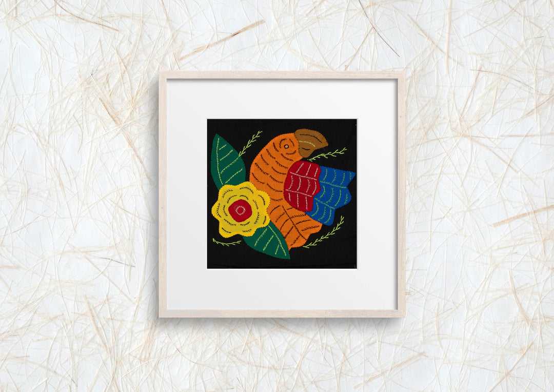 Multi-Color Parrot Bird Orange And Yellow Molita