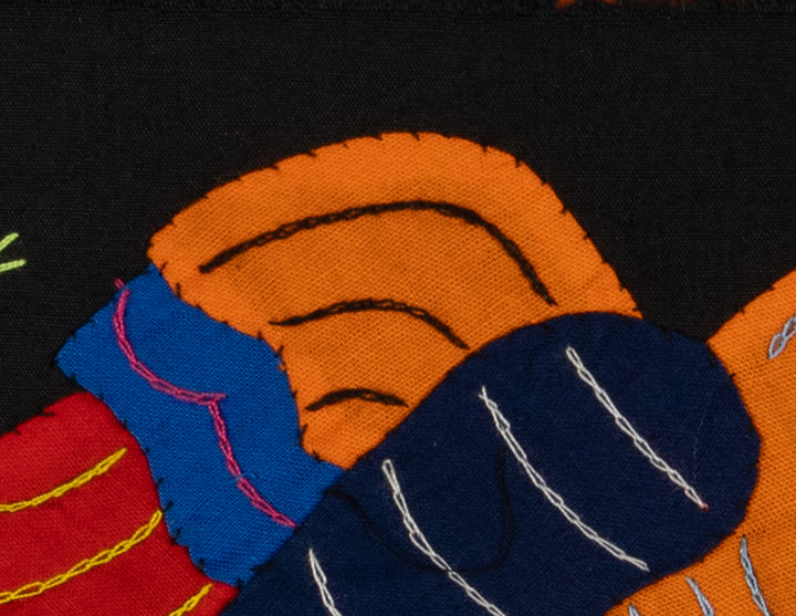 Multi-Color Parrot Bird Orange And Navy Molita