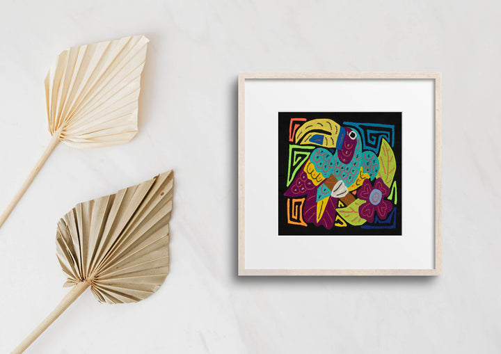 Multi-Color Toucan Bird Blue And Purple Molita