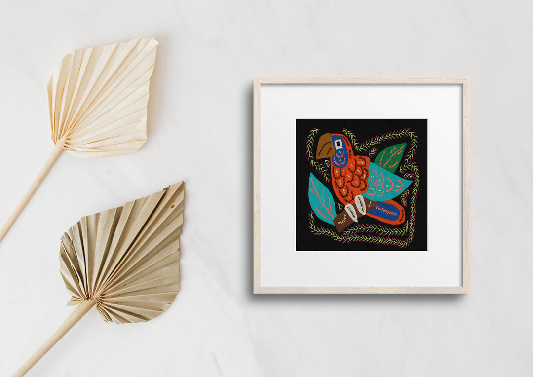 Multi-Color Parrot Bird Blue And Orange Molita