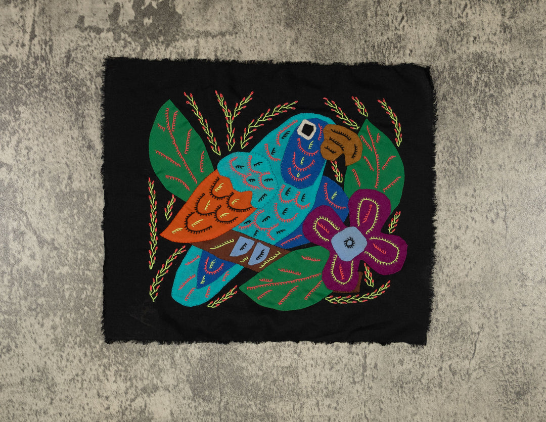 Multi-Color Parrot Bird Blue And Orange Molita