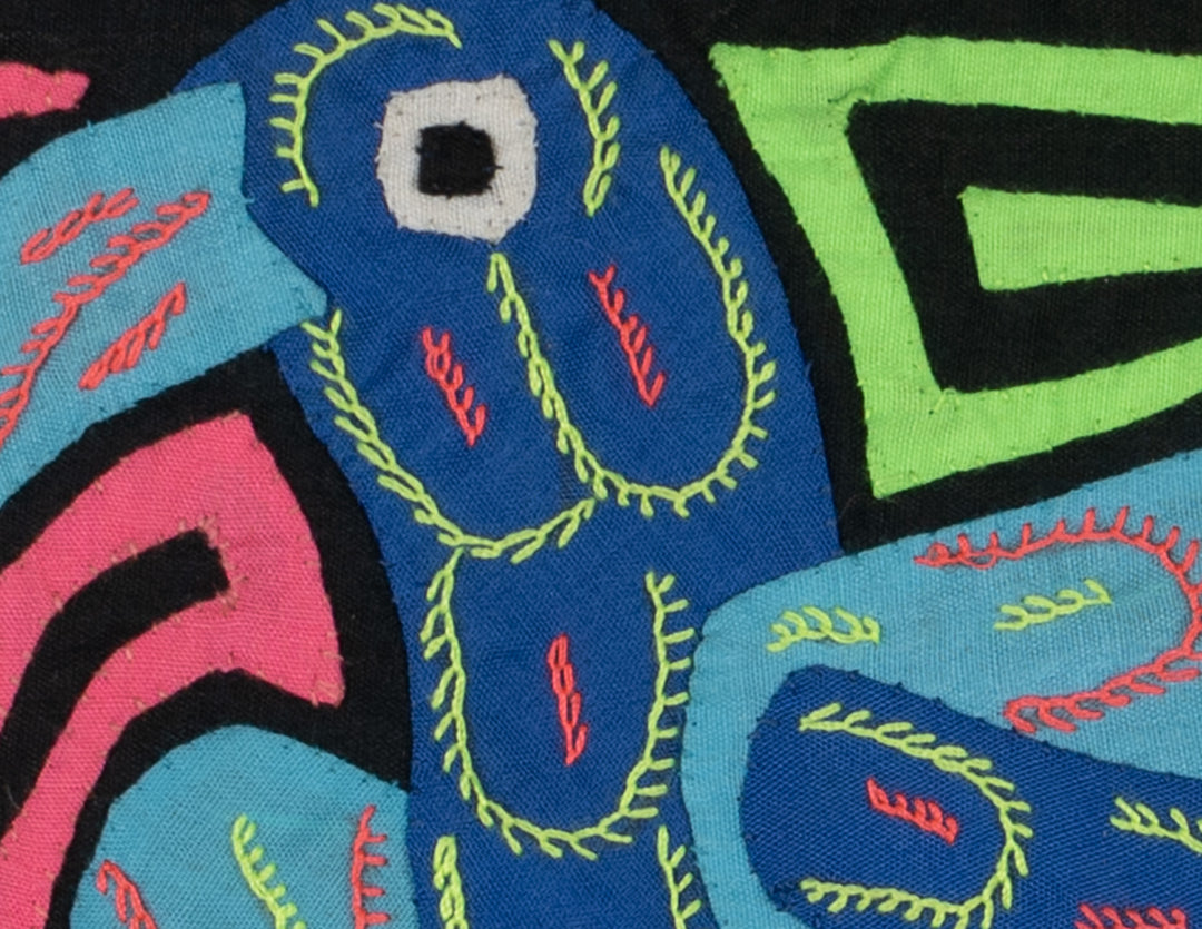 Multi-Color Parrot Bird Blue And Navy Molita