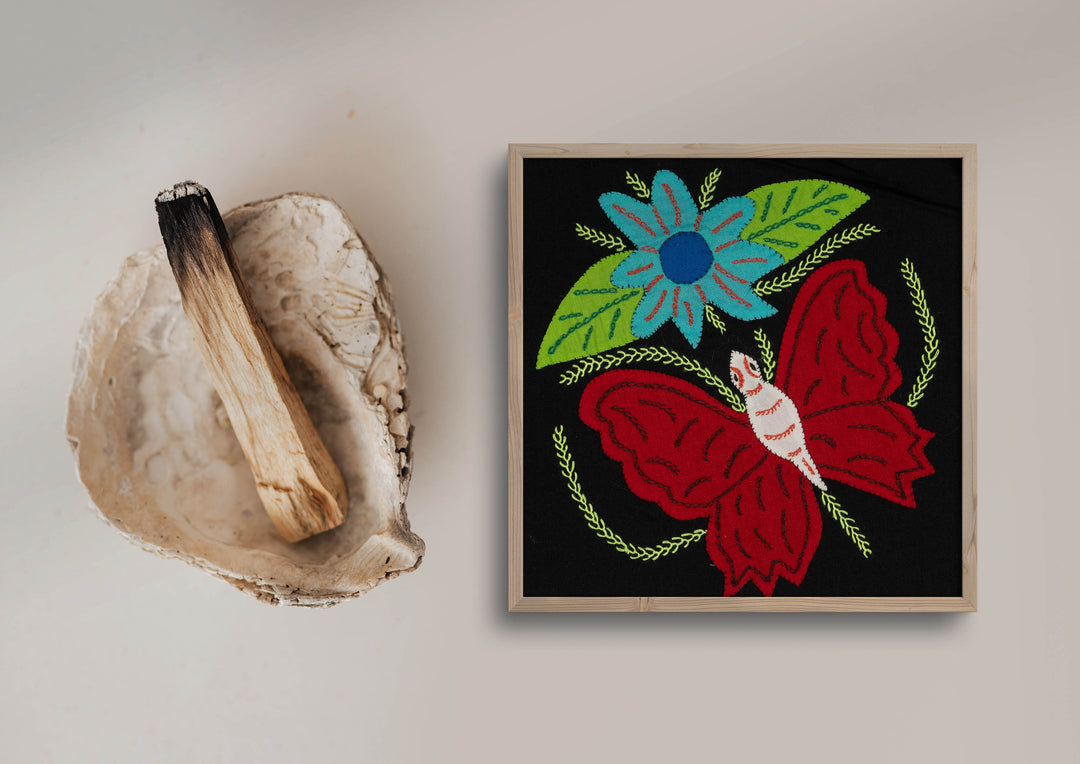 Multi-Color Butterfly Red And White Molita