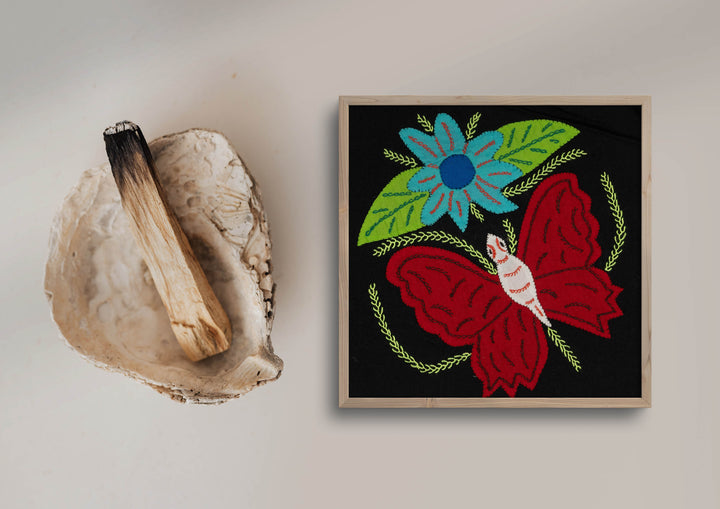 Multi-Color Butterfly Red And White Molita