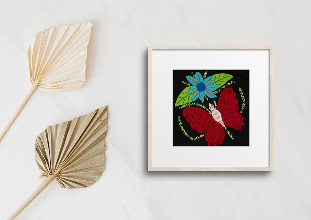 Multi-Color Butterfly Red And White Molita