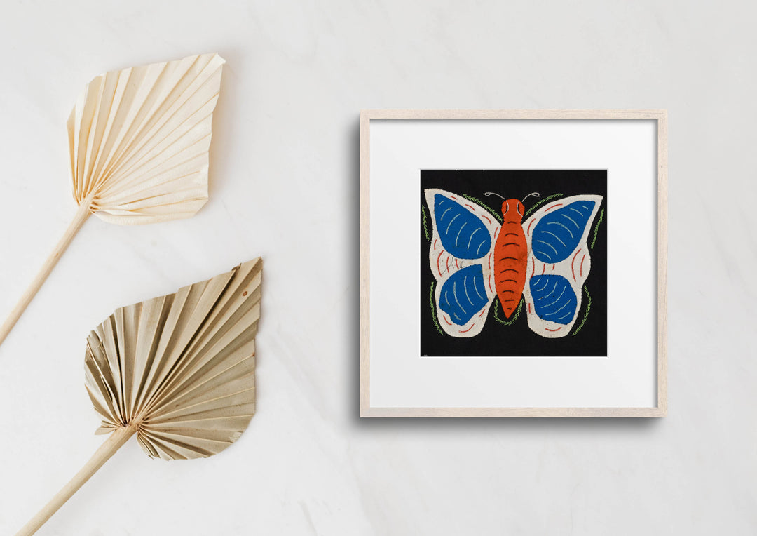 Multi-Color Butterfly Orange And Blue Molita