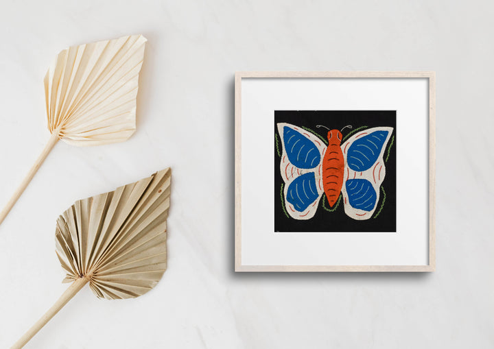 Multi-Color Butterfly Orange And Blue Molita