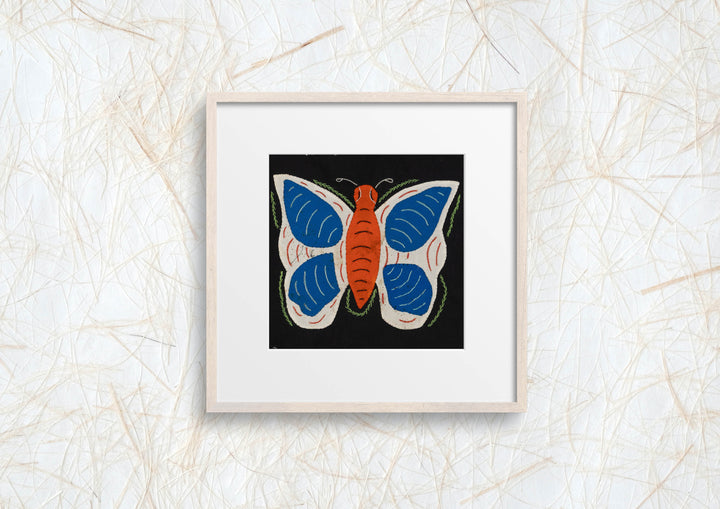 Multi-Color Butterfly Orange And Blue Molita