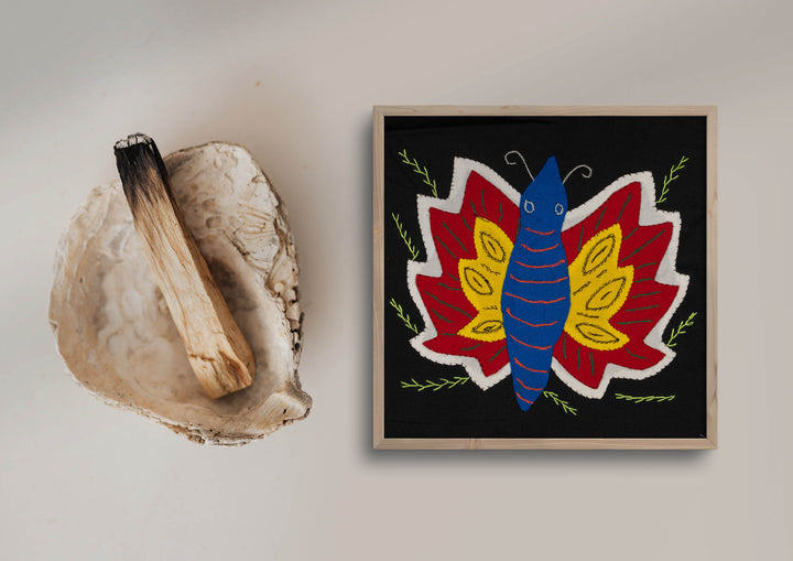 Multi-Color Butterfly Red Yellow And Blue Molita