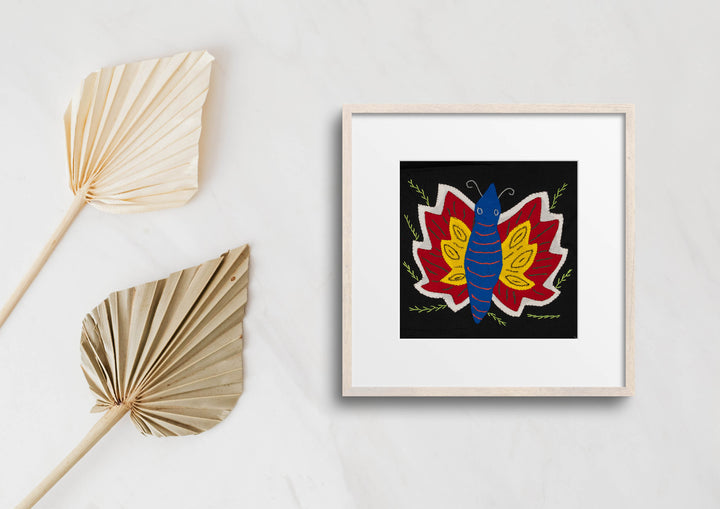 Multi-Color Butterfly Red Yellow And Blue Molita