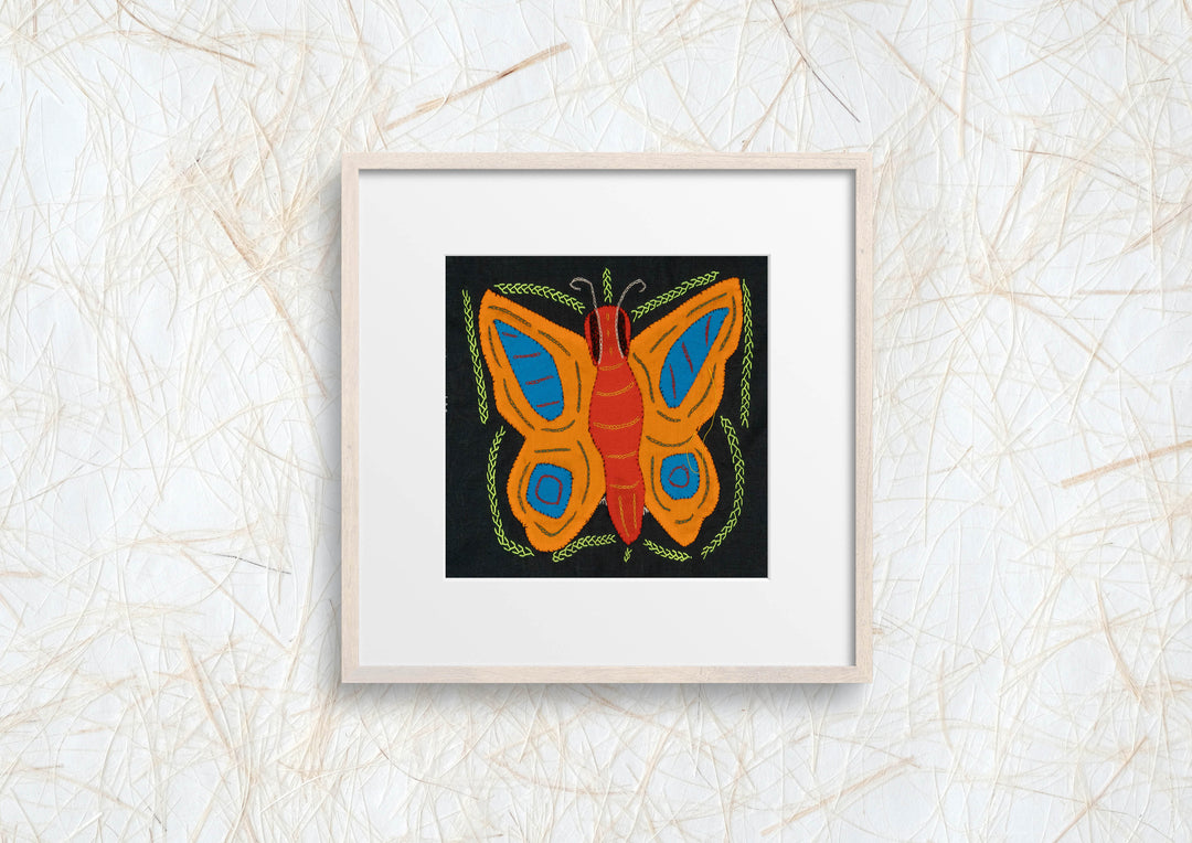 Multi-Color Butterfly Red Orange And Blue Molita