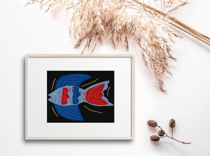 Multi-Color Ocean Fish Blue And Red Molita