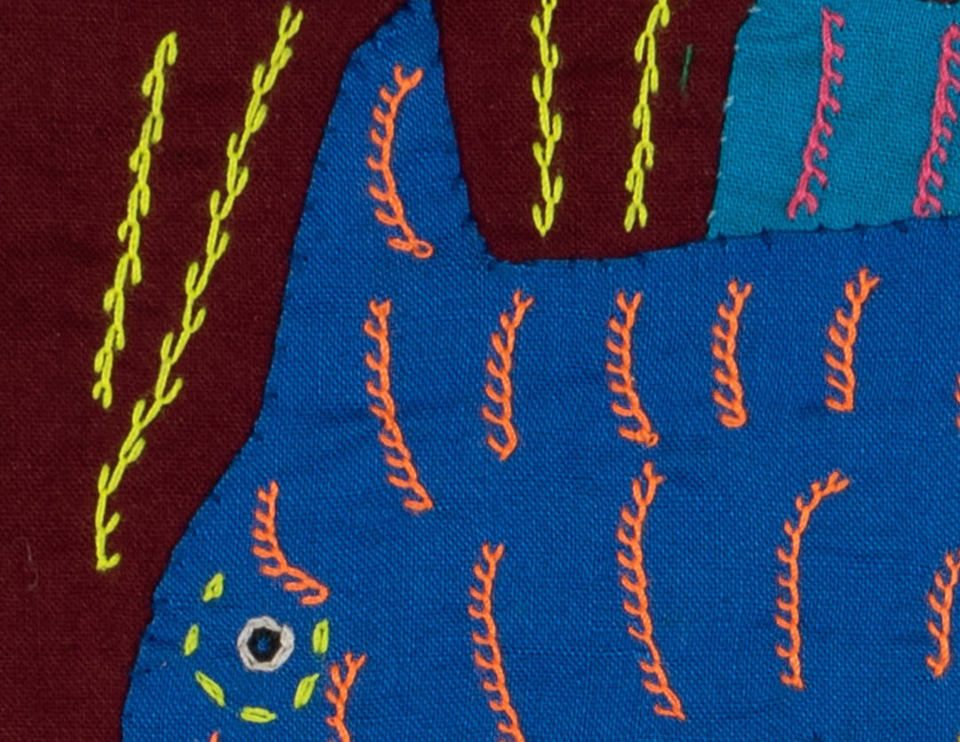 Multi-Color Ocean Fish Blue And Maroon Molita