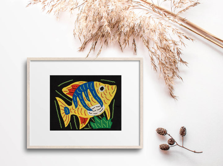 Multi-Color Ocean Fish Yellow And Blue Molita