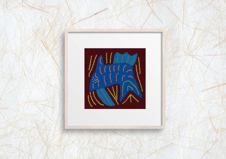 Multi-Color Ocean Fish Blue And Maroon Molita