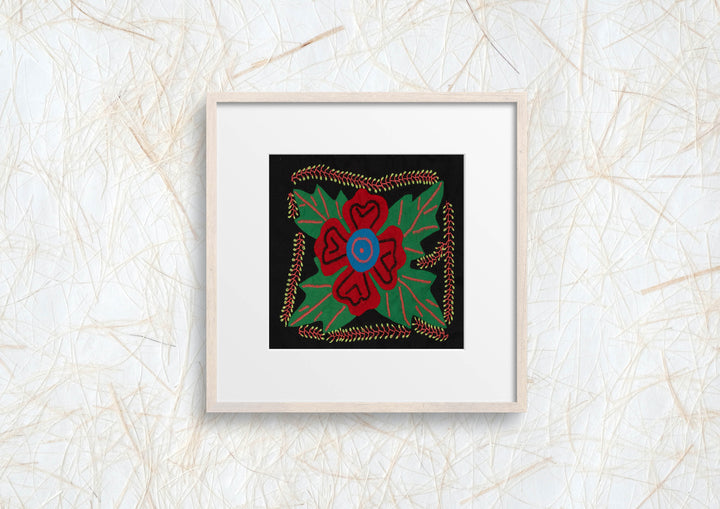 Multi-Color Floral Flower Red And Green Molita