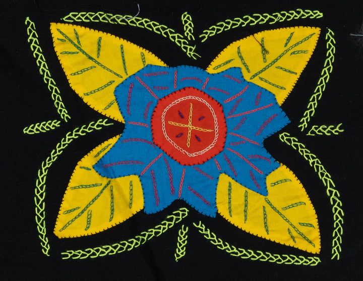 Multi-Color Floral Flower Blue And Yellow Molita