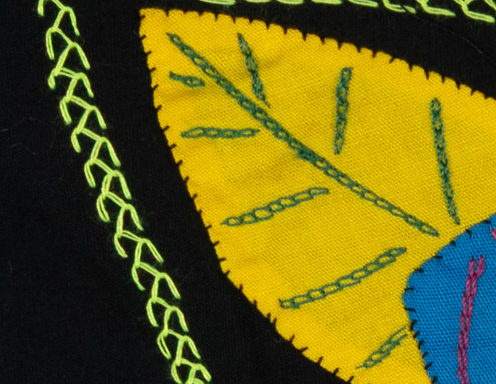 Multi-Color Floral Flower Blue And Yellow Molita