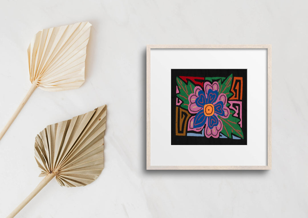 Multi-Color Floral Flower Pink And Blue Molita