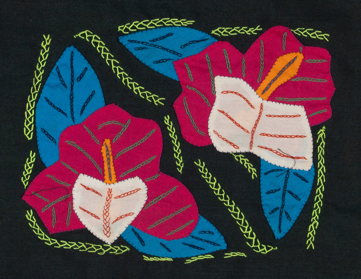 Multi-Color Floral Flower Blue And Red Molita