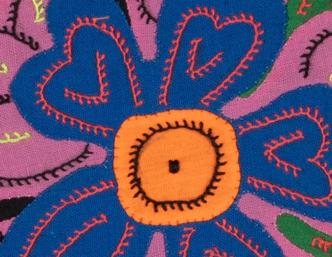 Multi-Color Floral Flower Pink And Blue Molita