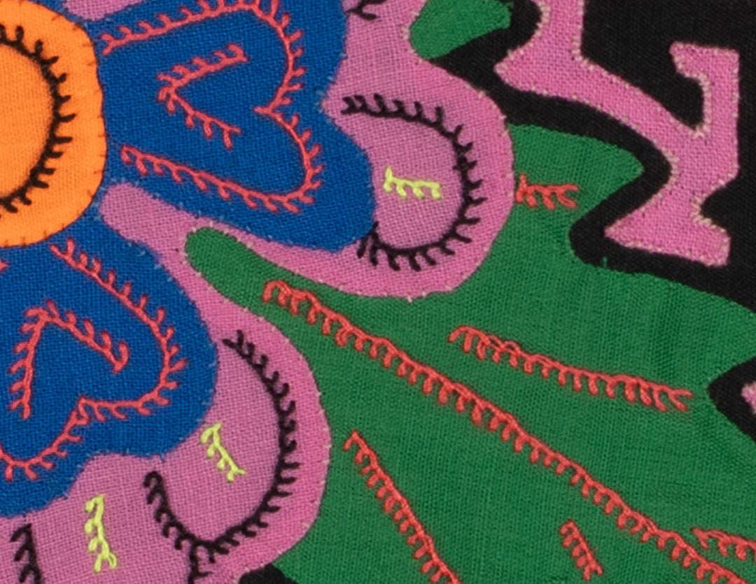 Multi-Color Floral Flower Pink And Blue Molita