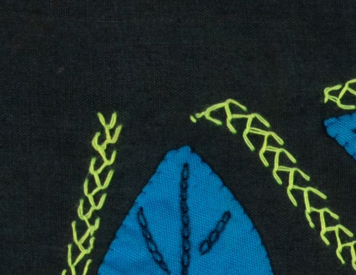 Multi-Color Floral Flower Blue And Red Molita