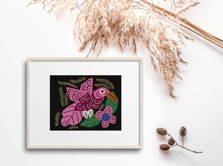 Multi-Color Hummingbird Pink And Maroon Molita