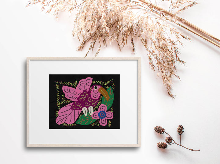 Multi-Color Humminbird Pink And Maroon Molita