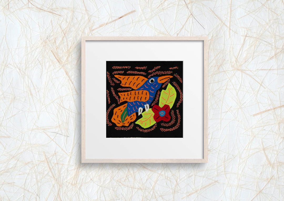 Multi-Color Bird Blue And Orange Molita