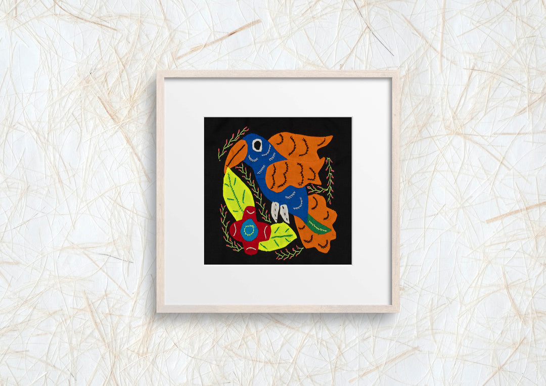 Multi-Color Parrot Bird Orange And Blue Molita