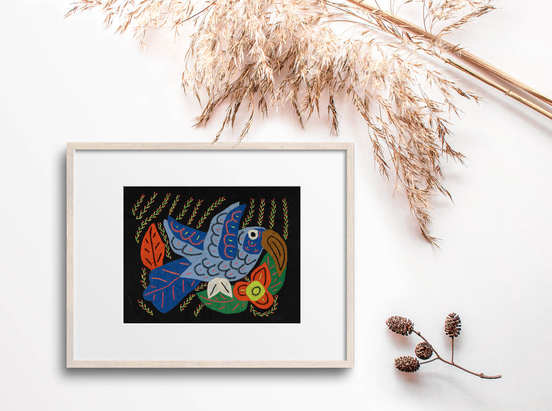 Multi-Color Hummingbird Blue And Orange Molita