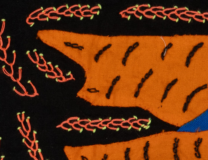 Multi-Color Bird Blue And Orange Molita